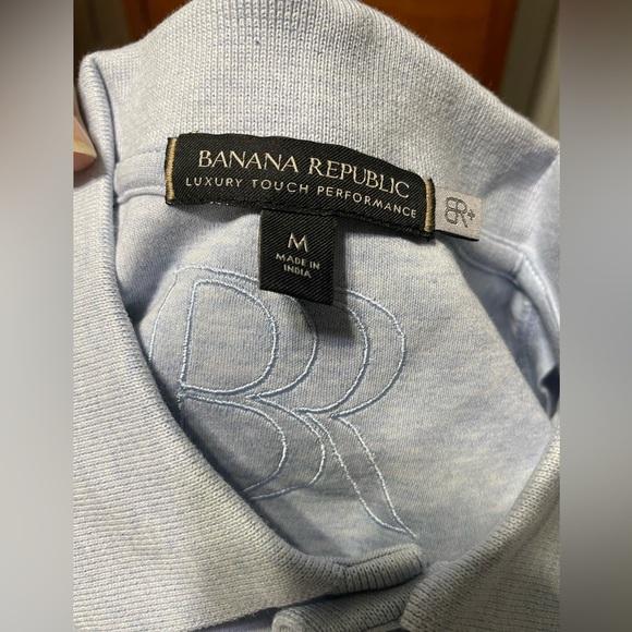 BANANA REPUBLIC LUXURY TOUCH PERFORMANCE MEN'S POLO LIGHT BLUE SIZE M - Picture 15 of 15